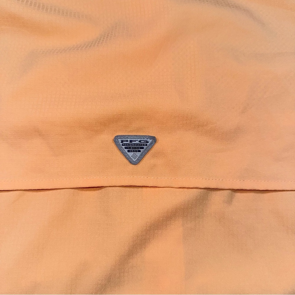 Columbia Women's PFG Button Up Fishing Shirt Peach 2X Vented Long Sleeve - Picture 5 of 6